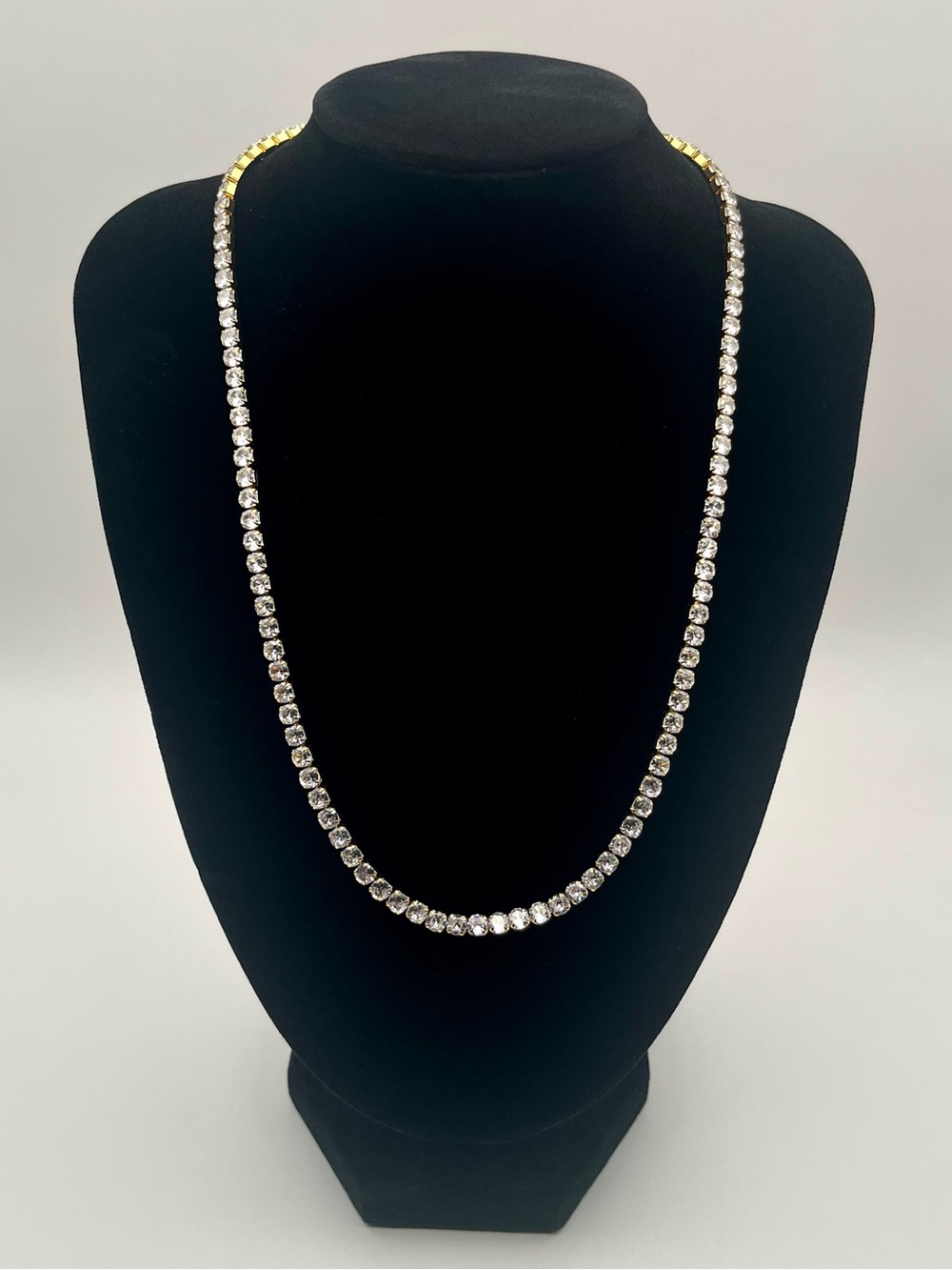 4mm Gold Plated CZ Tennis Chain 20” Stainless Steel